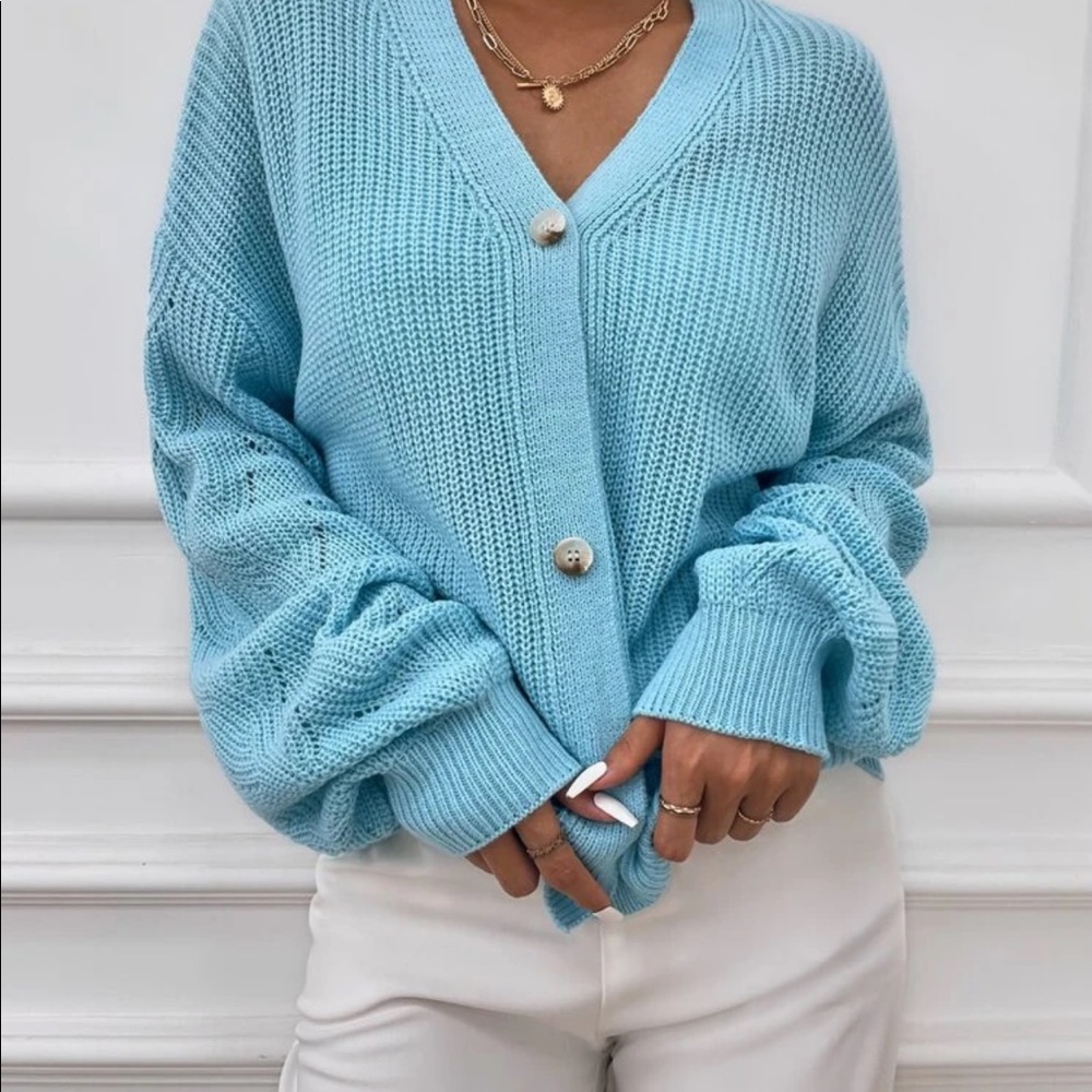 🌸🌹Blue cardigan